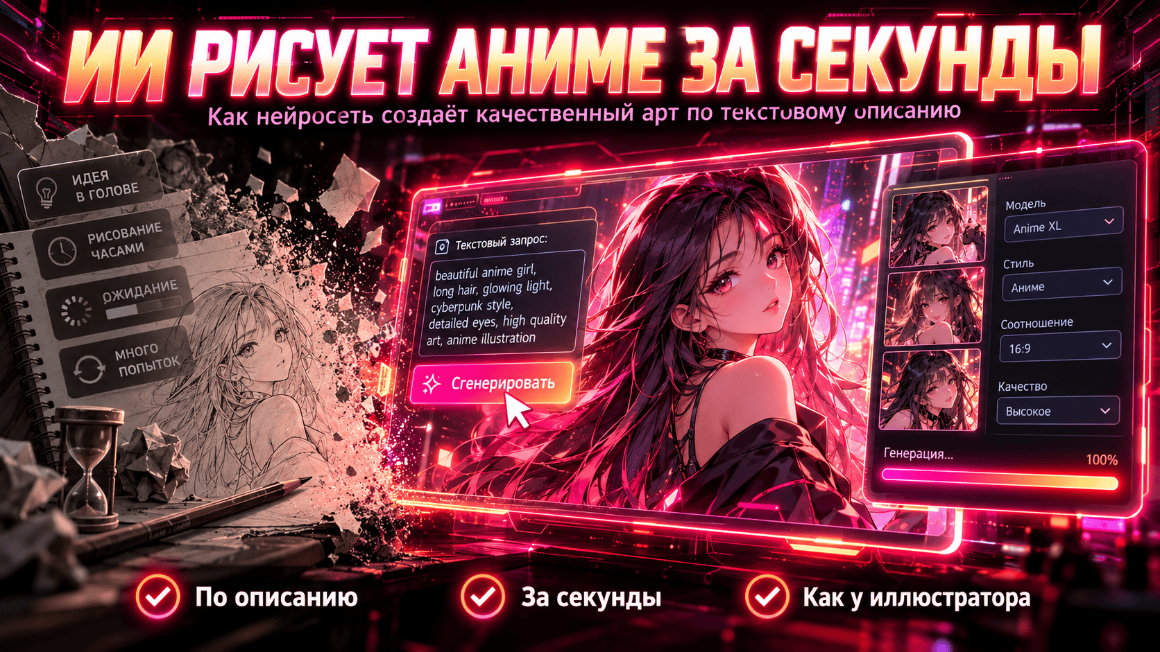 Генератор хентая по тексту: как создать NSFW-аниме нейросетью
